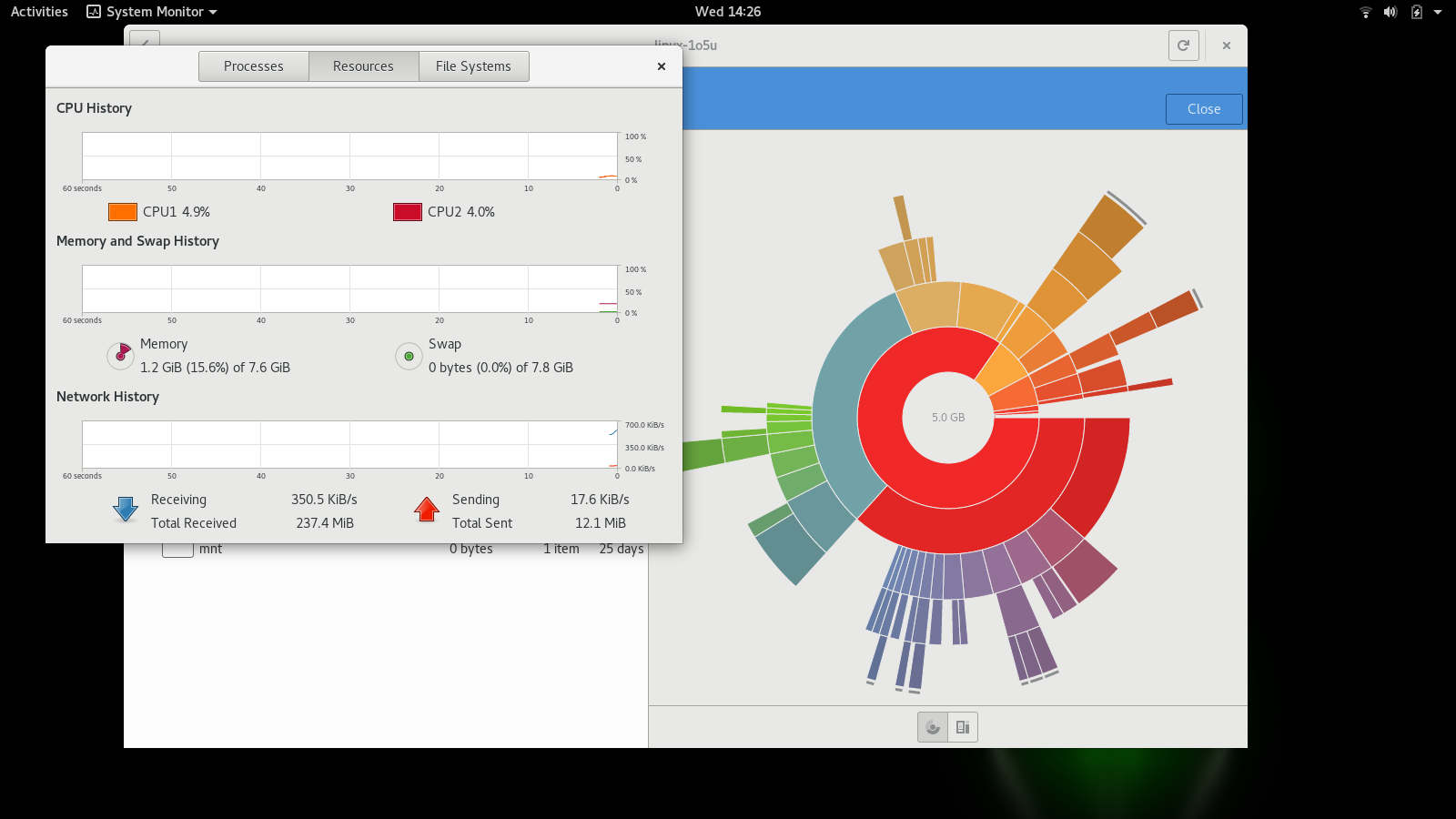 GNOME disks analyzer sysmonitor 42.2.png
